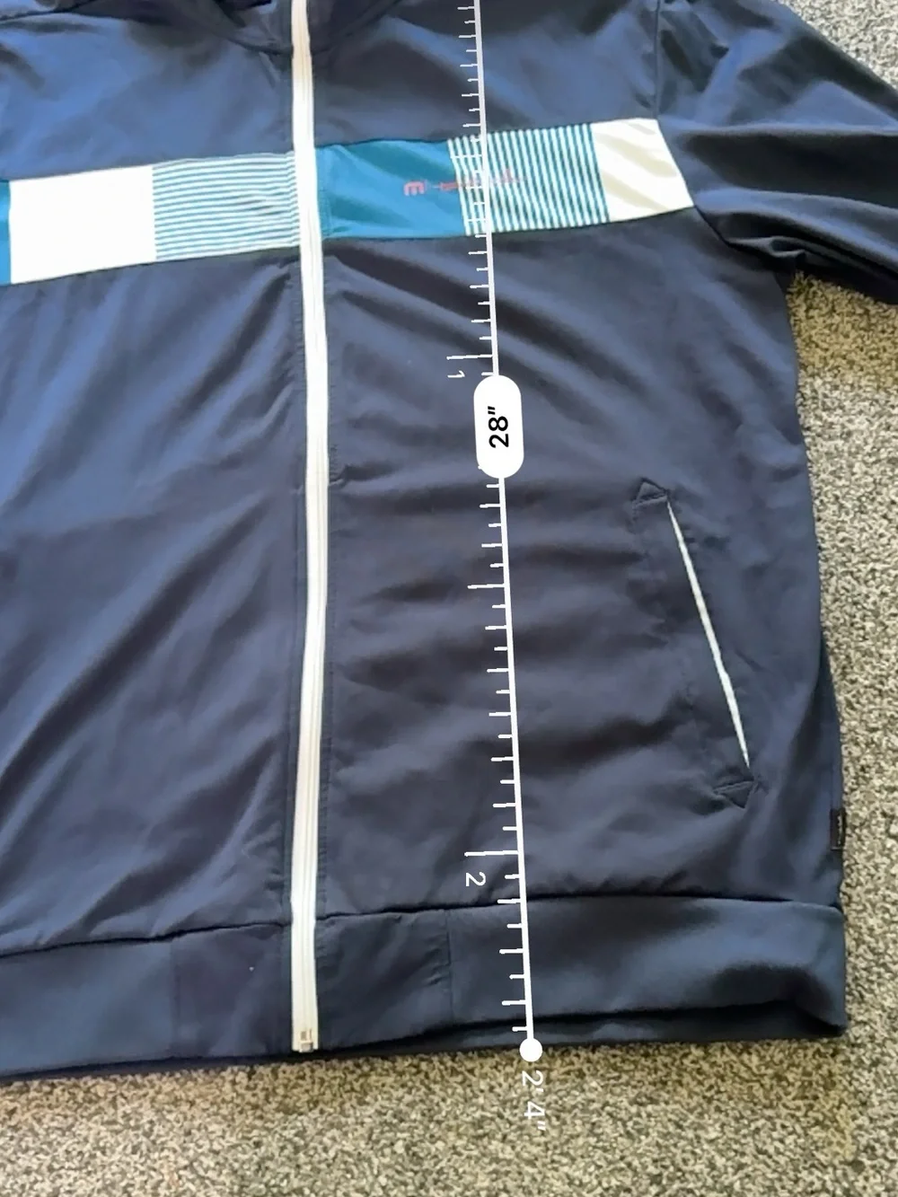 TravisMathew Navy Full Zip Golf Jacket Large Performance Stretch